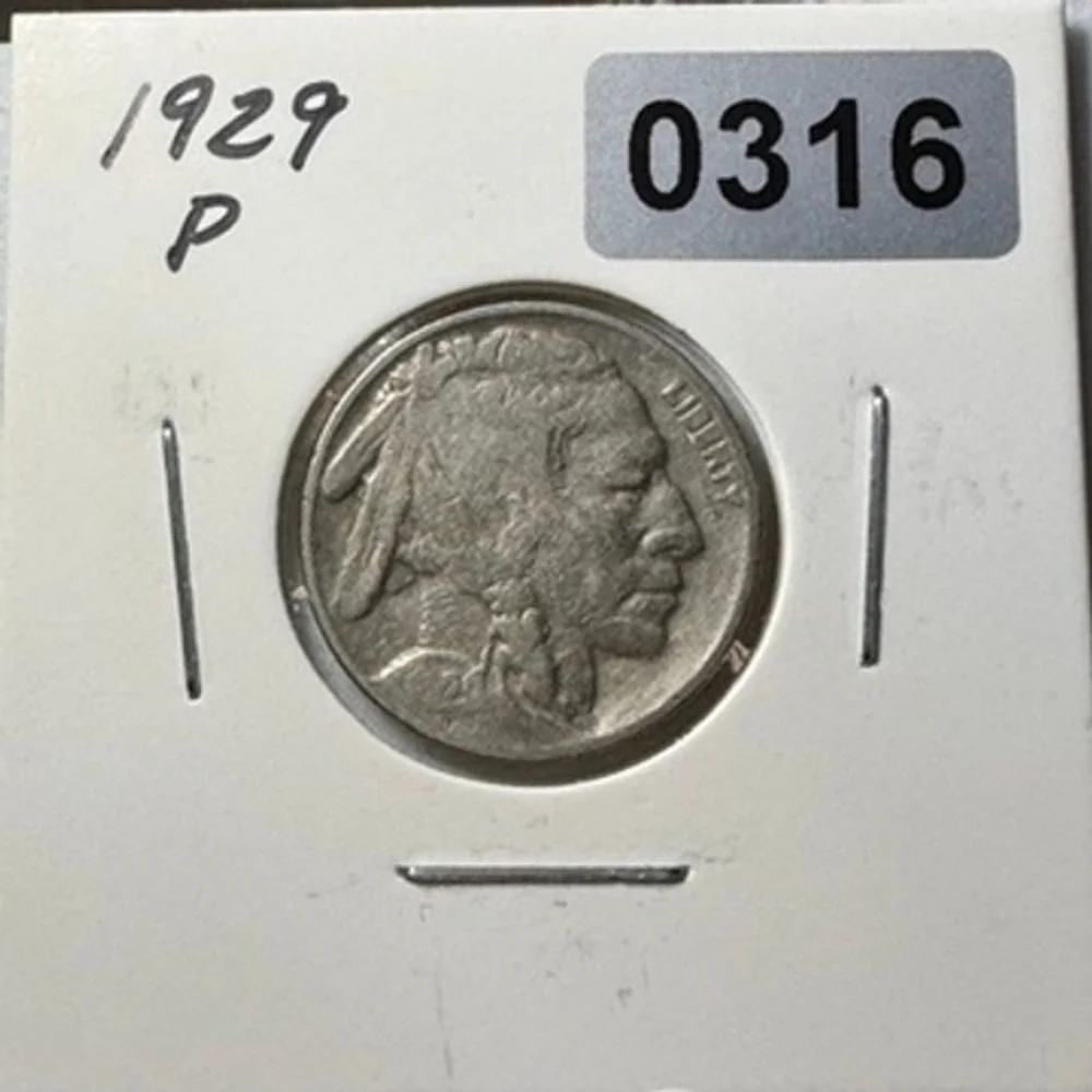 1929 P Buffalo Nickel Five Cents US Coin Collectible Numismatic Treasure